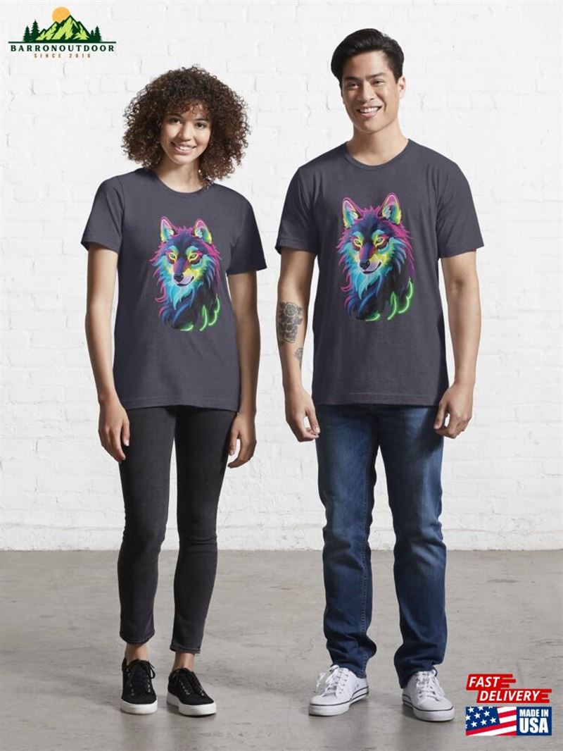 Neon Wolf Creature Essential T-Shirt Classic Unisex Neon Wolf Creature Essential T-Shirt Classic Unisex