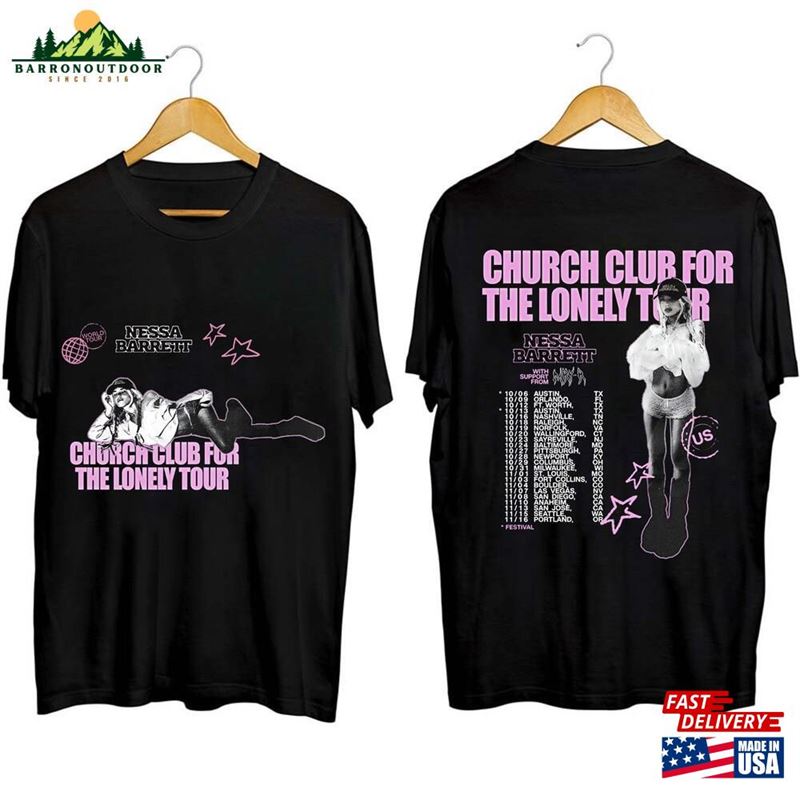 Nessa Barrett Church Club For The Lonely Tour 2023 Shirt Fan Unisex Sweatshirt Nessa Barrett Church Club For The Lonely Tour 2023 Shirt Fan Unisex Sweatshirt