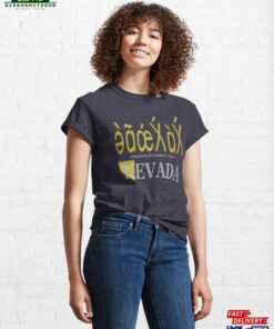 Nevada In Font Bookshelf Symbol 7 Classic T-Shirt Hoodie Nevada In Font Bookshelf Symbol 7 Classic T-Shirt Hoodie