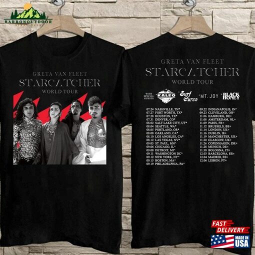 New 2023 Greta Van Fleet Starcatcher World Tour T-Shirt Classic