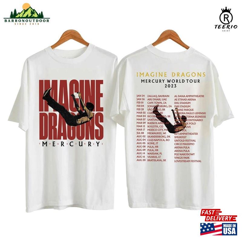 New 2023 Imagine Dragon Mercury World Tour T-Shirt Classic New 2023 Imagine Dragon Mercury World Tour T-Shirt Classic