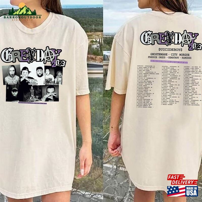New Date 2 Sides Grey Day Tour 2023 Shirt Concert Classic Unisex New Date 2 Sides Grey Day Tour 2023 Shirt Concert Classic Unisex