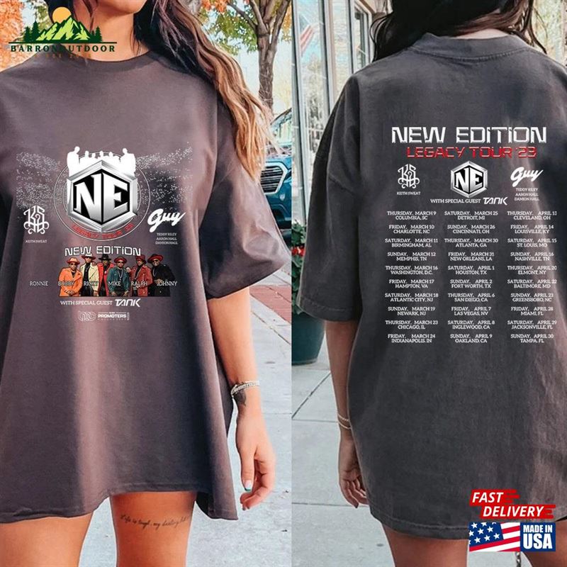 New Edition Legacy Tour Both Side Shirt Music 2023 Sweatshirt Classic New Edition Legacy Tour Both Side Shirt Music 2023 Sweatshirt Classic