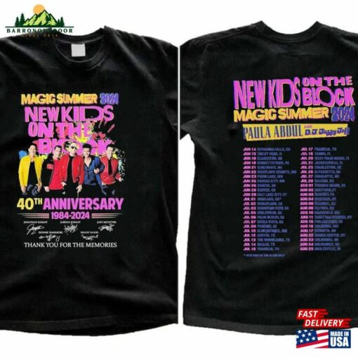 New Kids On The Block Magic Summer Tour 2024 Shirt Band Fan T-Shirt Hoodie