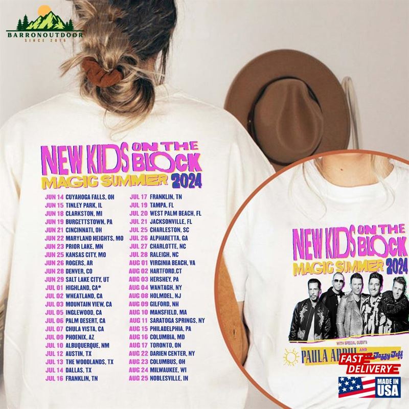 New Kids On The Block Magic Summer Tour 2024 Shirt Band Fan Unisex Hoodie New Kids On The Block Magic Summer Tour 2024 Shirt Band Fan Unisex Hoodie