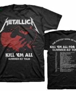 New Metallica Kill Em All For One 1983 Tour Band T-Shirt Summer 83’Sweatshirt