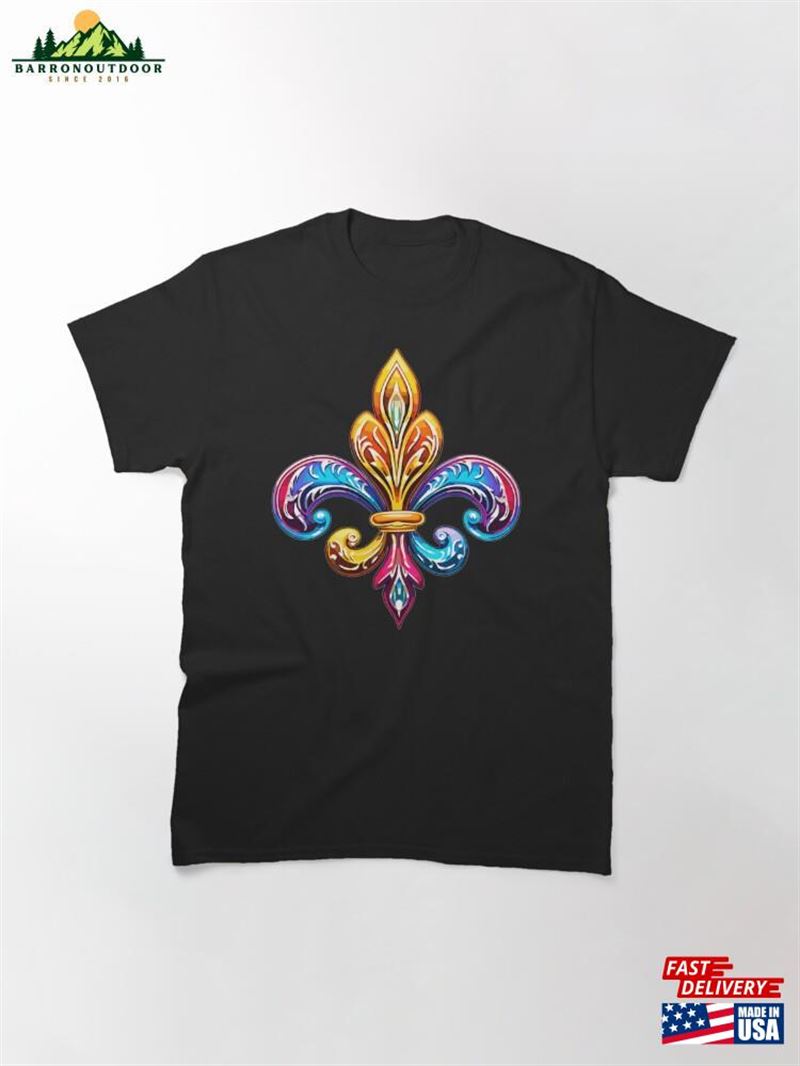 New Orleans Mardi Gras Festival Fleur De Lis Classic T-Shirt Unisex New Orleans Mardi Gras Festival Fleur De Lis Classic T-Shirt Unisex