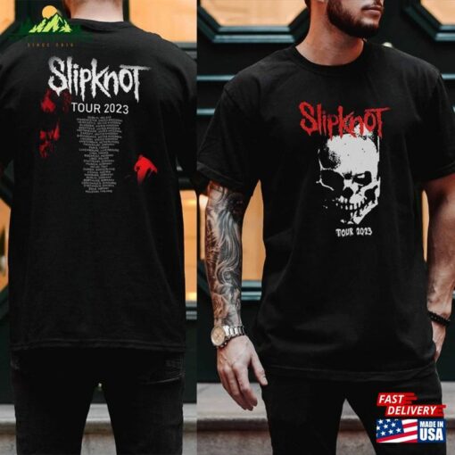 New Rare Slipknot Tour 2023 Shirt Gift For Fans Unisex Tee Sweatshirt Classic T-Shirt