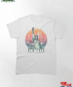 New York City Watercolor Illustration Classic T-Shirt Unisex