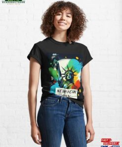 New York City Watercolour Statue Of Liberty Nyc Classic T-Shirt New York City Watercolour Statue Of Liberty Nyc Classic T-Shirt