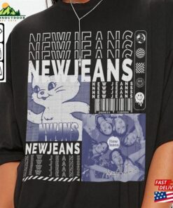 Newjeans Kpop Shirt V1 Sweatshirt Y2k Merch Vintage Tour 2023 Album New Jeans Unisex Hoodie L2404k T-Shirt
