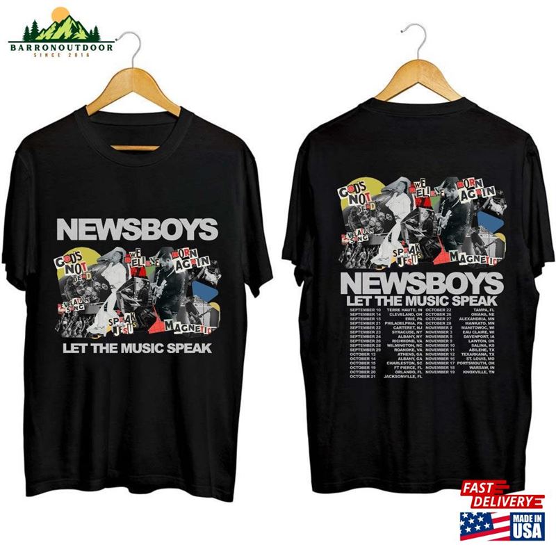 Newsboys 2023 Let The Music Speak Tour Shirt Band Fan Concert Hoodie Unisex Newsboys 2023 Let The Music Speak Tour Shirt Band Fan Concert Hoodie Unisex
