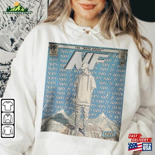 Nf Comic Shirt 90S Vintage Merch Book Art Hope Album World Tour Ticket 2023 Graphic Tee Unisex Gift Hoodie T-Shirt Sweatshirt