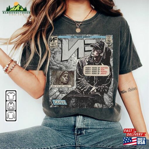 Nf Comic Shirt 90S Vintage Merch Book Art Hope Album World Tour Ticket 2023 Graphic Tee Unisex Gift Hoodie V1 Sweatshirt