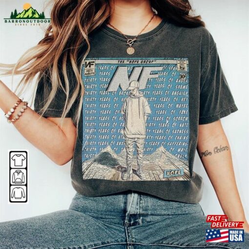 Nf Comic Shirt 90S Vintage Merch Book Art Hope Album World Tour Ticket 2023 Graphic Tee Unisex Gift Hoodie V2 T-Shirt