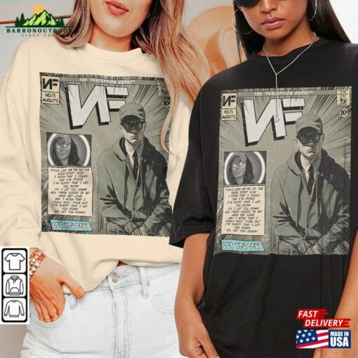 Nf Comic Shirt 90S Vintage Merch Book Art Hope Album World Tour Ticket 2023 Graphic Tee Unisex Gift Hoodie V3 T-Shirt Sweatshirt
