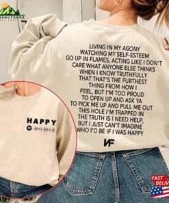 Nf Happy Lyrics T-Shirt Hope Tour Sweatshirt 2023 Music Concert Merch Classic