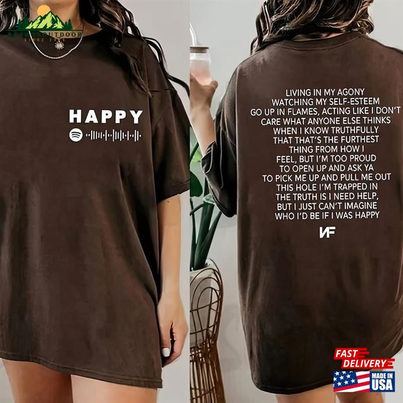 Nf Happy Lyrics T-Shirt Hope Tour Sweatshirt 2023 Music Concert Merch Unisex Classic Nf Happy Lyrics T-Shirt Hope Tour Sweatshirt 2023 Music Concert Merch Unisex Classic