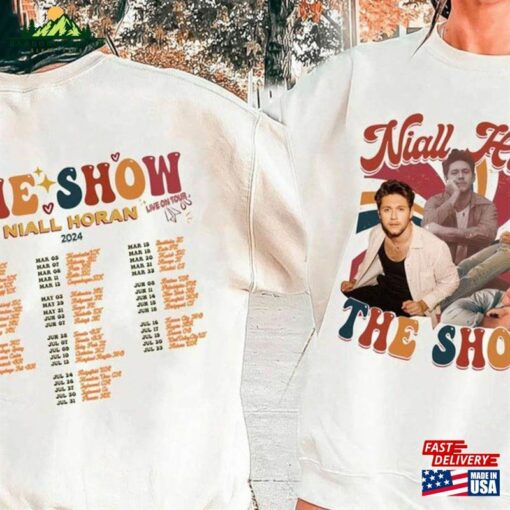 Niall Horan 2023 Vintage Shirt The Show Tour Graphic Tee Merch Tshirt One Direction Sweatshirt T-Shirt Classic