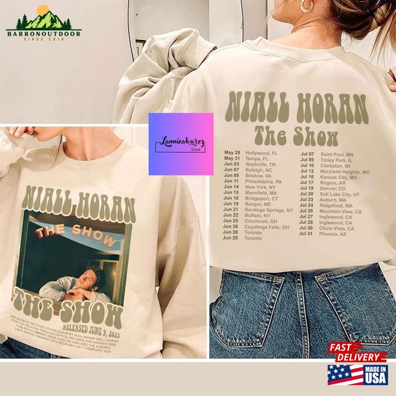 Niall Horan Graphic 2Sides Sweatshirt The Show Live On Tour 2024 T-Shirt Unisex Niall Horan Graphic 2Sides Sweatshirt The Show Live On Tour 2024 T-Shirt Unisex