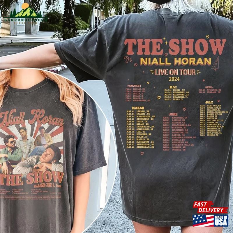 Niall Horan Tracklist Graphic Shirt The Show Live On Tour 2024 Hoodie T-Shirt Niall Horan Tracklist Graphic Shirt The Show Live On Tour 2024 Hoodie T-Shirt