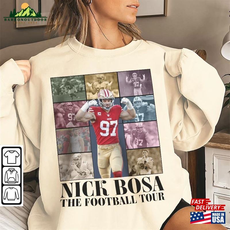 Nick Bosa San Francisco Football Merch Shirt Vintage 90S Bootleg Sweatshirts Hoodie Unisex Nick Bosa San Francisco Football Merch Shirt Vintage 90S Bootleg Sweatshirts Hoodie Unisex