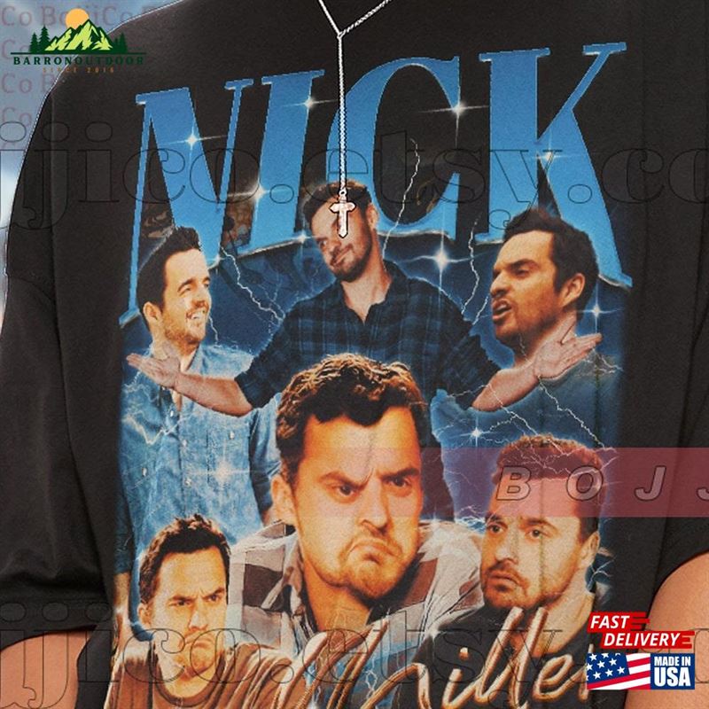 Nick Miller Shirt Homage Vintage T-Shirt Retro Fan Tees Sweatshirt Nick Miller Shirt Homage Vintage T-Shirt Retro Fan Tees Sweatshirt
