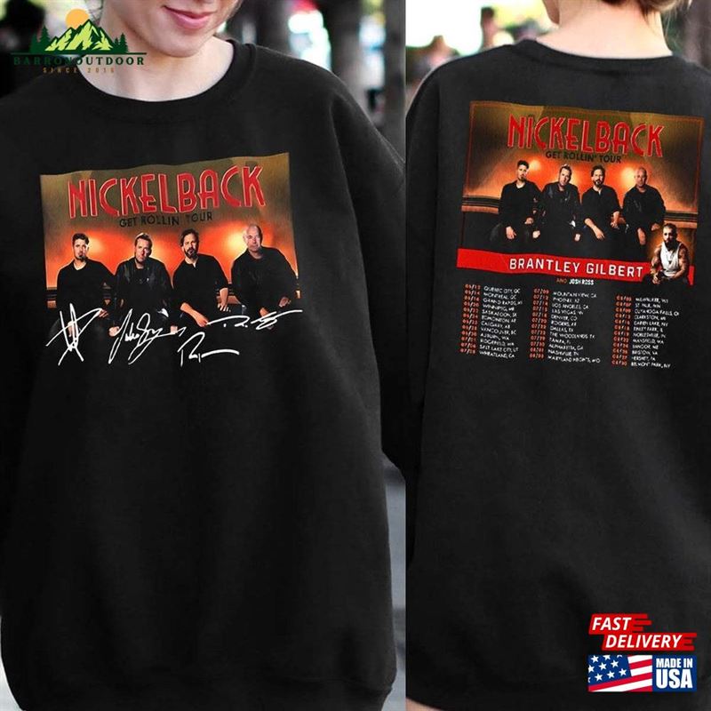 Nickelback Band Concert Shirt Get Rollin'tour 2023 Unisex Sweatshirt Nickelback Band Concert Shirt Get Rollin'tour 2023 Unisex Sweatshirt