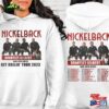Nickelback Band Double Sided Shirt Nickleback Get Rollin 2023 Tour Concert Sweatshirt Hoodie