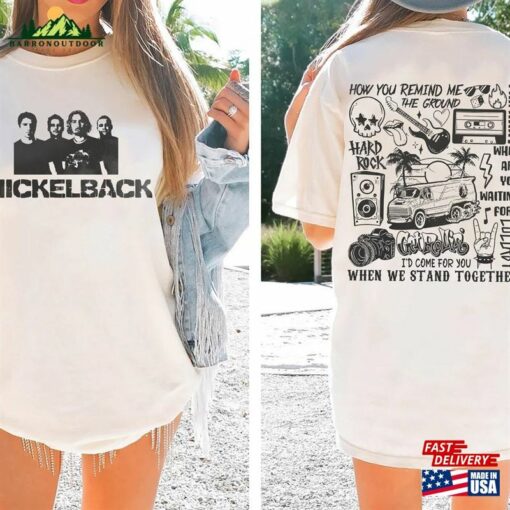 Nickelback Band Music Shirt Vintage Nickleback Get Rollin Typo 2023 Tour Sweatshirt Hoodie Unisex T-Shirt Classic