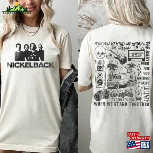 Nickelback Band Music Shirt Vintage Nickleback Get Rollin Typo 2023 Tour Sweatshirt Hoodie Unisex T-Shirt Classic