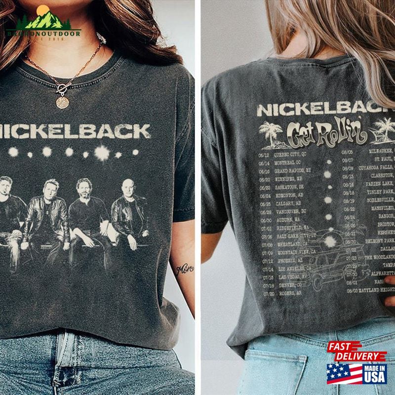 Nickelback Band Shirt Vintage Get Rollin T-Shirt Hoodie Nickelback Band Shirt Vintage Get Rollin T-Shirt Hoodie