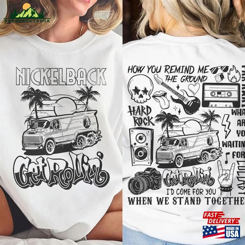 Nickelback Band Tour 2023 Shirt Get Rollin Album Tee Nickleback Concert Unisex Sweatshirt Nickelback Band Tour 2023 Shirt Get Rollin Album Tee Nickleback Concert Unisex Sweatshirt
