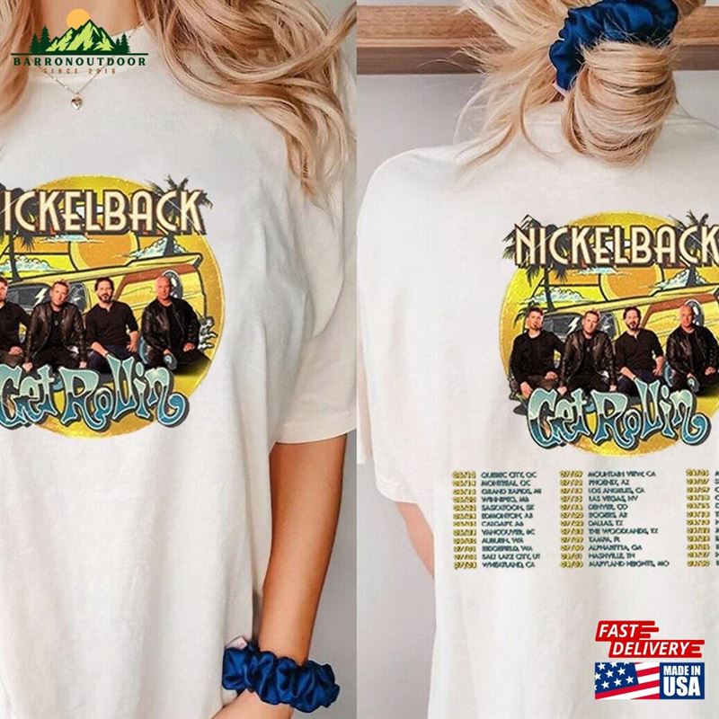 Nickelback Get Rollin’ Tour 2023 T-Shirt Rock Band Concert Shirt Graphic Hoodie Classic Nickelback Get Rollin’ Tour 2023 T-Shirt Rock Band Concert Shirt Graphic Hoodie Classic