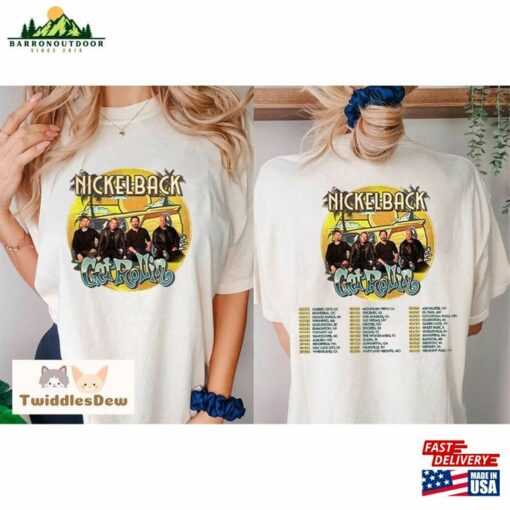 Nickelback Get Rollin Tour 2023 T-Shirt Rock Band Concert Shirt Nickleback Fan Gift Classic