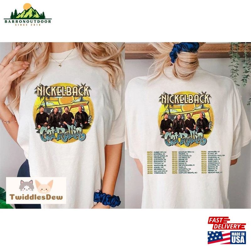 Nickelback Get Rollin Tour 2023 T-Shirt Rock Band Concert Shirt Nickleback Fan Gift Classic Nickelback Get Rollin Tour 2023 T-Shirt Rock Band Concert Shirt Nickleback Fan Gift Classic