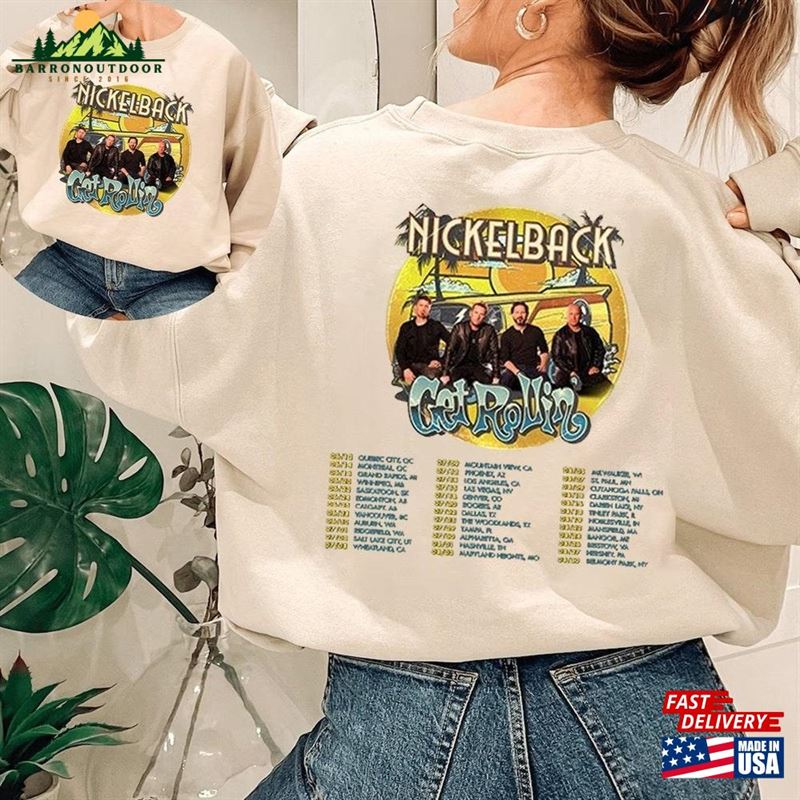 Nickelback Get Rollin Tour 2023 T-Shirt Rock Band Concert Shirt Nickleback Fan Gift Classic Nickelback Get Rollin Tour 2023 T-Shirt Rock Band Concert Shirt Nickleback Fan Gift Classic