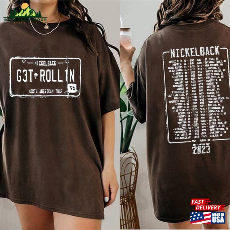Nickelback Get Rollin'shirt Vintage Nickleback Tour 2023 Unisex Classic Nickelback Get Rollin'shirt Vintage Nickleback Tour 2023 Unisex Classic