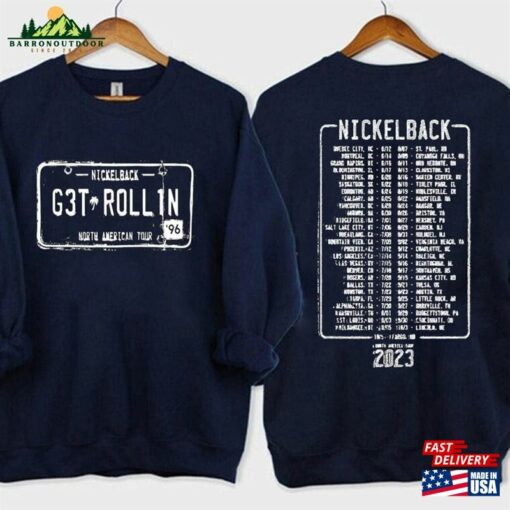 Nickelback Get Rollin’shirt Vintage Nickleback Tour 2023 Unisex Classic