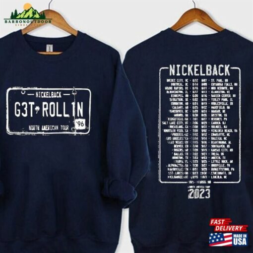 Nickelback Get Rollin’shirt Vintage Nickleback Tour 2023 Unisex T-Shirt