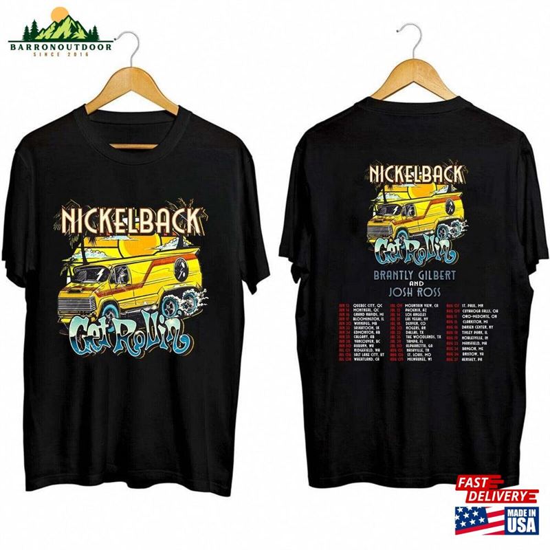 Nickelback Get Rollin'tour 2023 Gift For Fan Shirt Band Hoodie Classic Nickelback Get Rollin'tour 2023 Gift For Fan Shirt Band Hoodie Classic