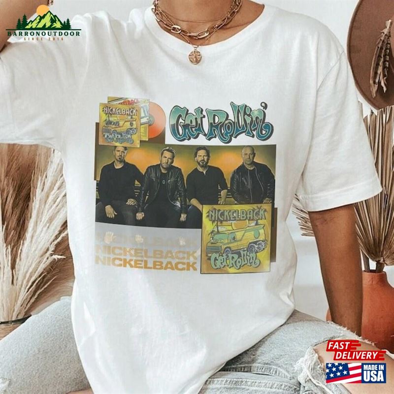 Nickelback Get Rollin'tour 2023 Shirt Band Concert Classic T-Shirt Nickelback Get Rollin'tour 2023 Shirt Band Concert Classic T-Shirt