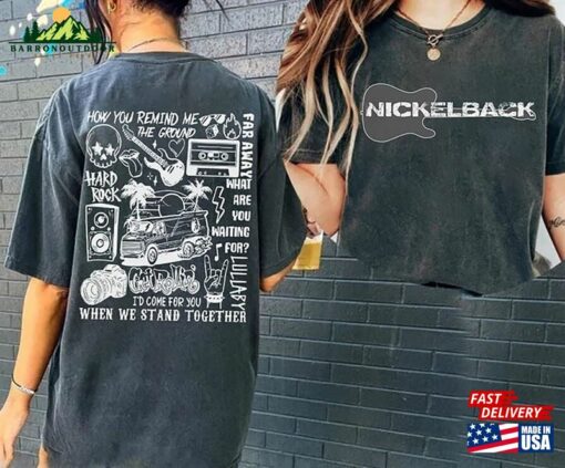 Nickelback Get Rollin’tour 2023 Tshirt Merch Tee T-Shirt Sweatshirt