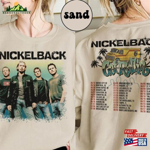Nickelback Music Shirt Merch Vintage Get Rollin’tour 2023 Tickets Album Graphic Tee 90S Unisex Classic