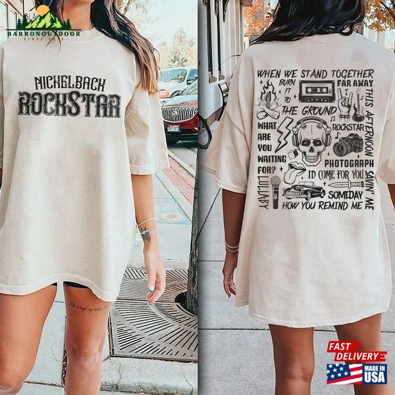 Nickelback Music Shirt Merch Vintage Get Rollin'tour 2023 Unisex Classic Nickelback Music Shirt Merch Vintage Get Rollin'tour 2023 Unisex Classic