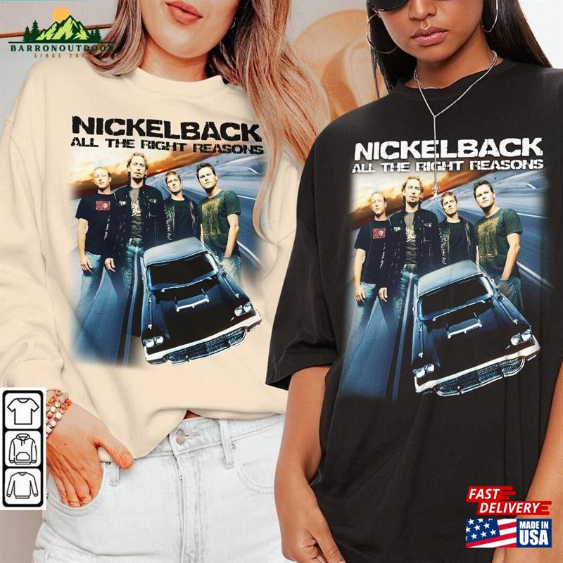Nickelback Music Shirt Vintage Get Rollin'tour 2023 Tickets Album All The Right Reasons Classic Sweatshirt Nickelback Music Shirt Vintage Get Rollin'tour 2023 Tickets Album All The Right Reasons Classic Sweatshirt