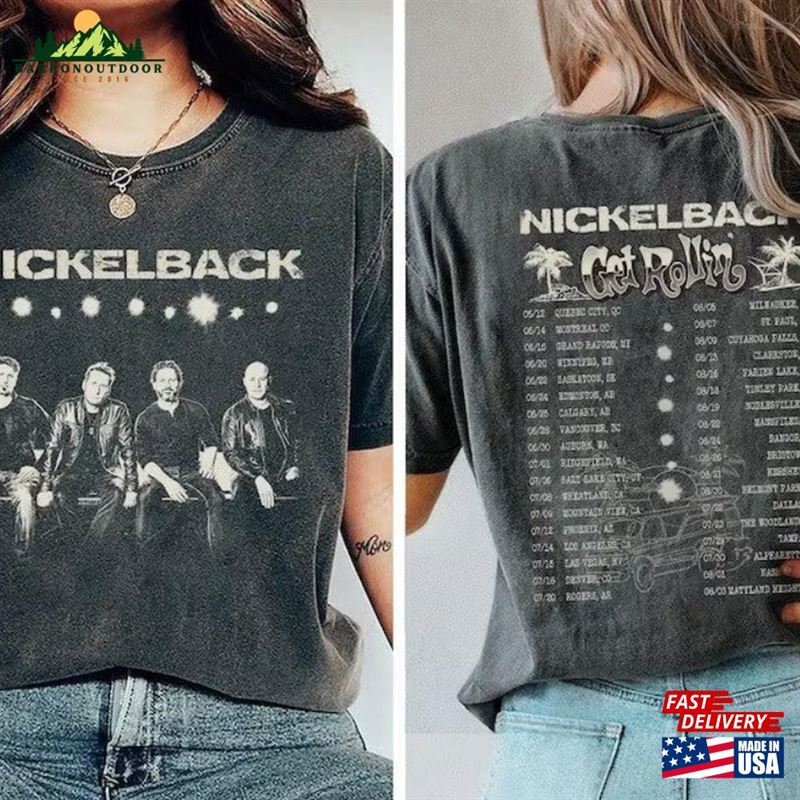 Nickelback Music Shirt Vintage Get Rollin'tour 2023 Tickets Album Graphic Tee 90S Hoodie T-Shirt Nickelback Music Shirt Vintage Get Rollin'tour 2023 Tickets Album Graphic Tee 90S Hoodie T-Shirt