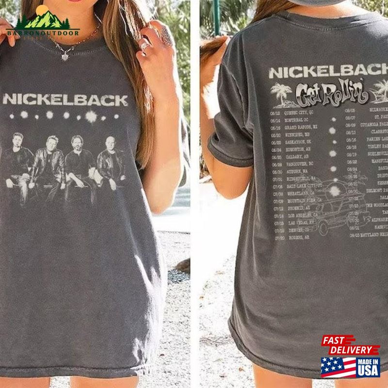 Nickelback Music Shirt Vintage Get Rollin'tour 2023 Tickets Album Graphic Tee 90S Hoodie T-Shirt Nickelback Music Shirt Vintage Get Rollin'tour 2023 Tickets Album Graphic Tee 90S Hoodie T-Shirt