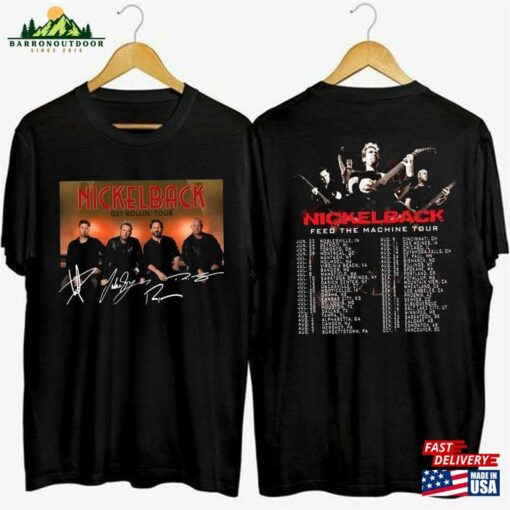 Nickelback Music Tour 2023 Two Sides Shirt Merch Vintage Get Rollin’tickets Hoodie T-Shirt