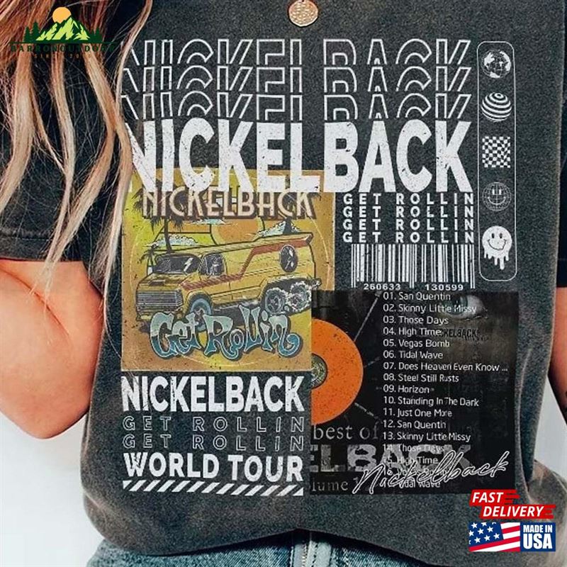Nickelback Music Vintage Shirt Get Rollin'tour 2023 Tickets Album Tee Hoodie Classic Nickelback Music Vintage Shirt Get Rollin'tour 2023 Tickets Album Tee Hoodie Classic